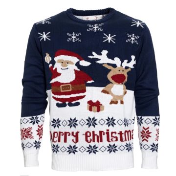 Julesweater Merry christmas økologisk bomull