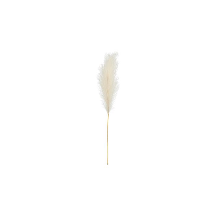 Cremehvid Kunstig Pampasgras - 110 cm