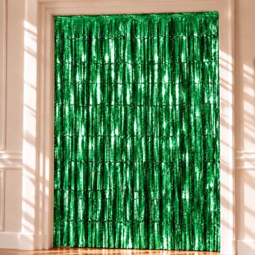 Grøn Glitterforhæng - 100 x 240 cm