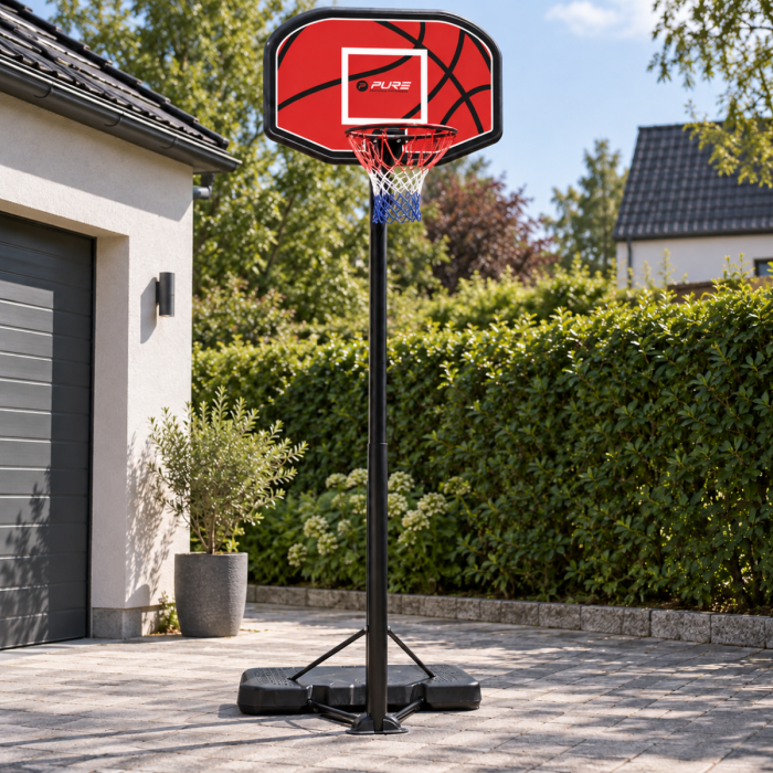 Basketballstativ med justerbar kurvhøyde