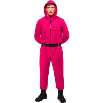 Squid Game® Vakt Kostyme Rosa