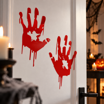 Blodige hender halloween klistremerke
