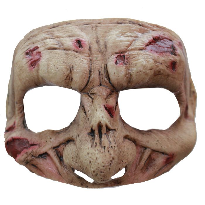 Skummel halv zombie maske