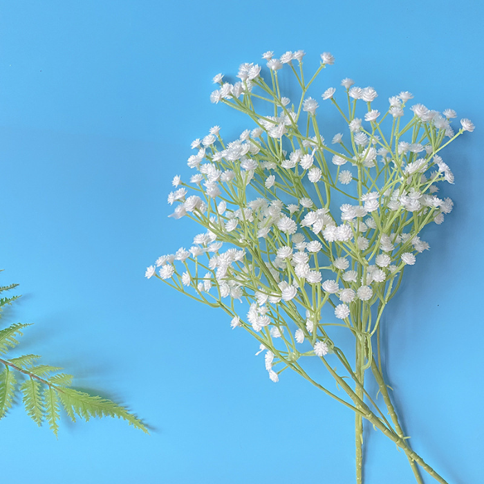 Kunstige blomst brudeslør kvit - 63 cm