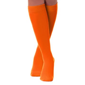 Knestrømper til kvinner one-size neon orange