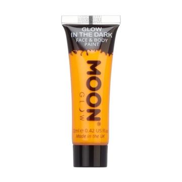 Sjølvlysande ansikts- og kroppsmaling, oransje Moon Creations - 12 ml 