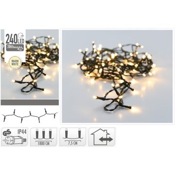 LED lyslenke 240 LED varm kvit med stikk - 18 m 