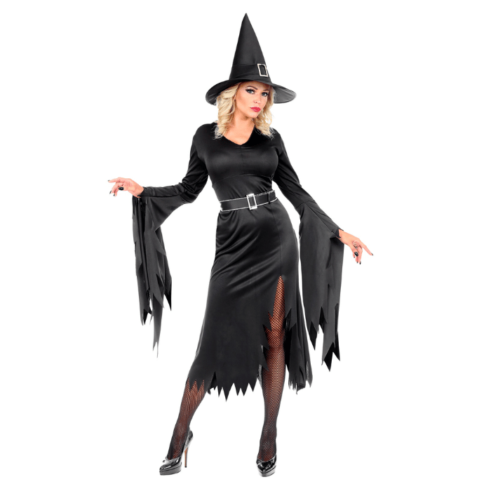 Sort heks kostyme til kvinner
