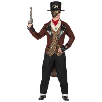 Steampunk kostyme med jakke og topphatt