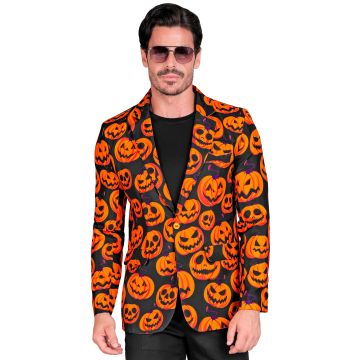 Halloweenjakke med oransje gresskar