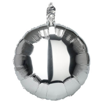 Rund sølvfolieballong 10x - 46 cm