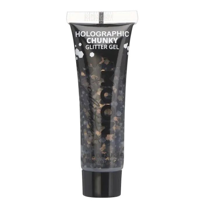 Holografisk Chunky Glitter Gel Sort 12 ml Moon Creations