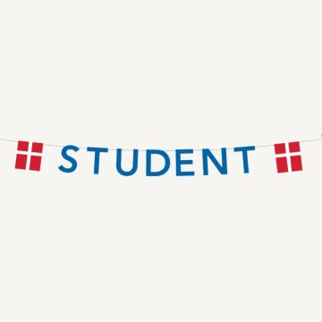 Blå studentguirlande med flagg 0,27X4 m