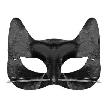 Sort katte maske