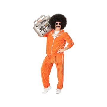 Oransje retro joggedress kostyme menn