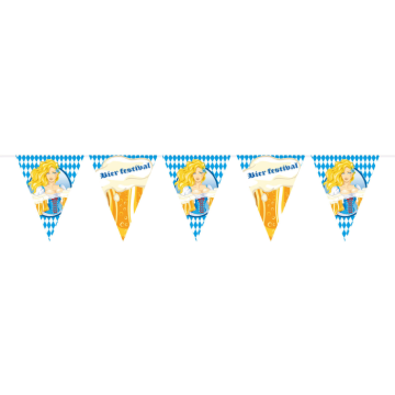 Oktoberfest flaggline med jente - 10 meter