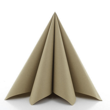 Luksus serviettar naturbrun 12x - 40x40 cm