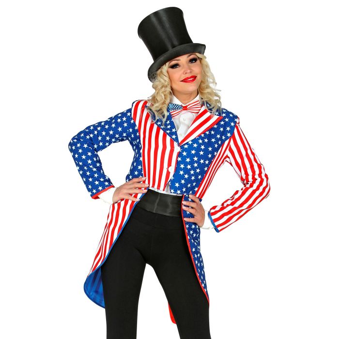 USA-jakke til damer med stjerner og striper