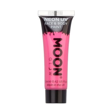 Neon UV ansikts- og kroppsmaling, rosa Moon Creations - 12 ml 