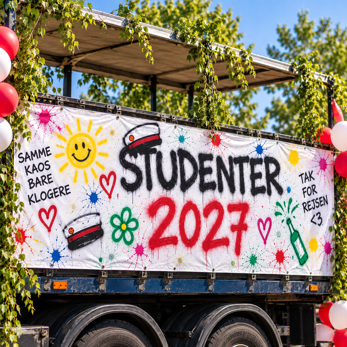 Studentbanner 3x1 m studenterkjøring