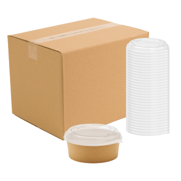 1200 ml lokk til bolle 300x engangs papbolle