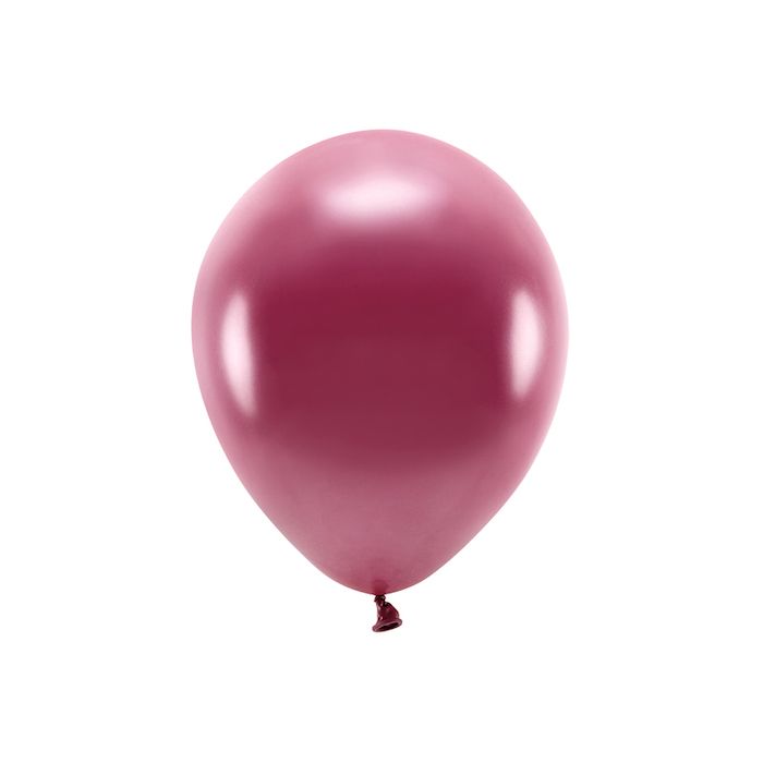 Metalliske djup raude ballongar 10x - 30 cm