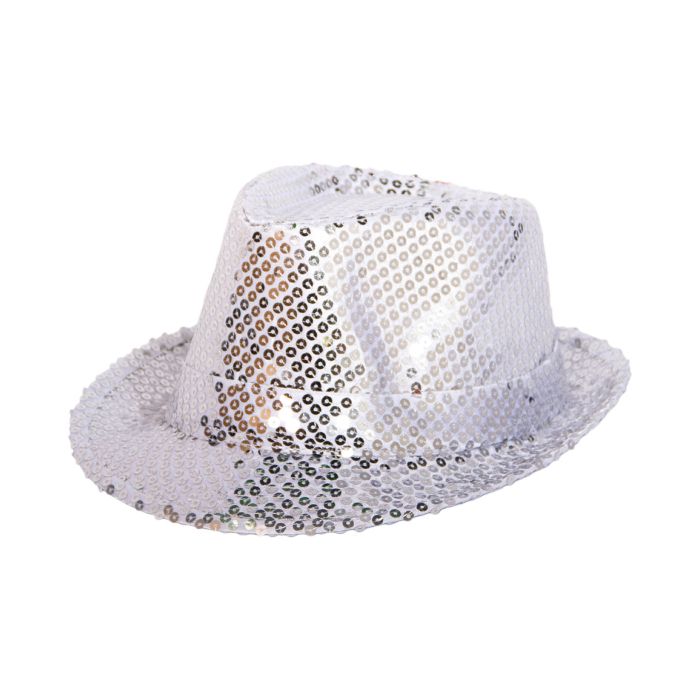 Sølvhatt med glitter