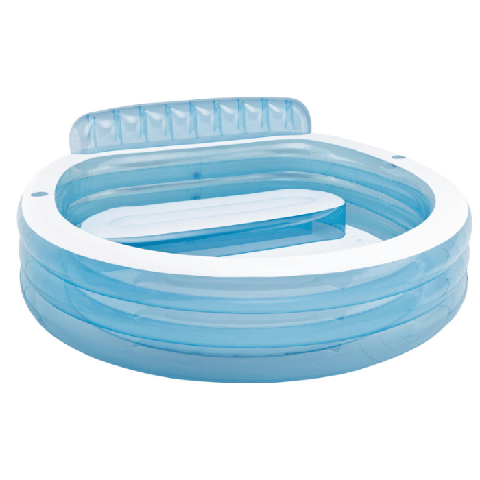 Intex oppblåsbart basseng med benk - 229x218x79 cm