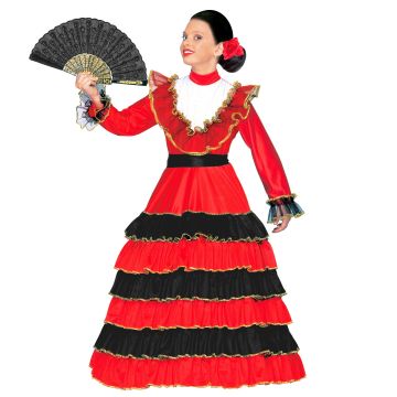 Flamencokjole med sydd bøyler til jenter