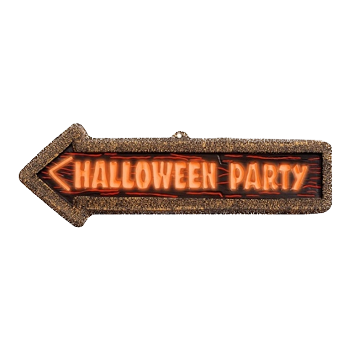 Neon Halloween-skilt - 56 x 17 cm