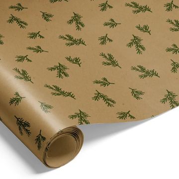 Gavepapir med gran gaveinnpakning 1000x70 cm Det Gamle Apotek 