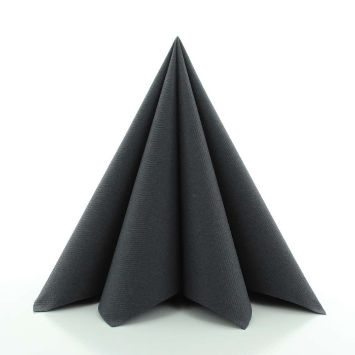 Luksus serviettar svart 12x - 40x40 cm