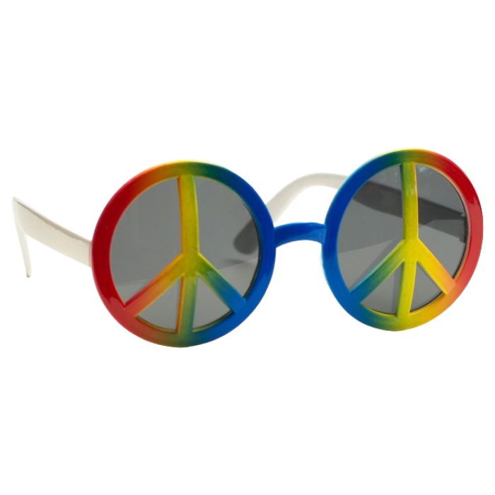Hippie peace multifarga solbriller