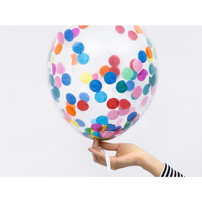 Konfetti Ballongar multicolor 6x - 30 cm