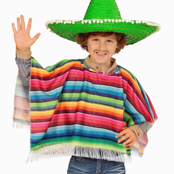 Meksikansk poncho til barn