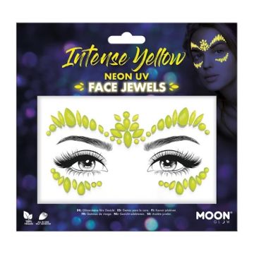 Ansiktssmykker Neon UV Intens Gul