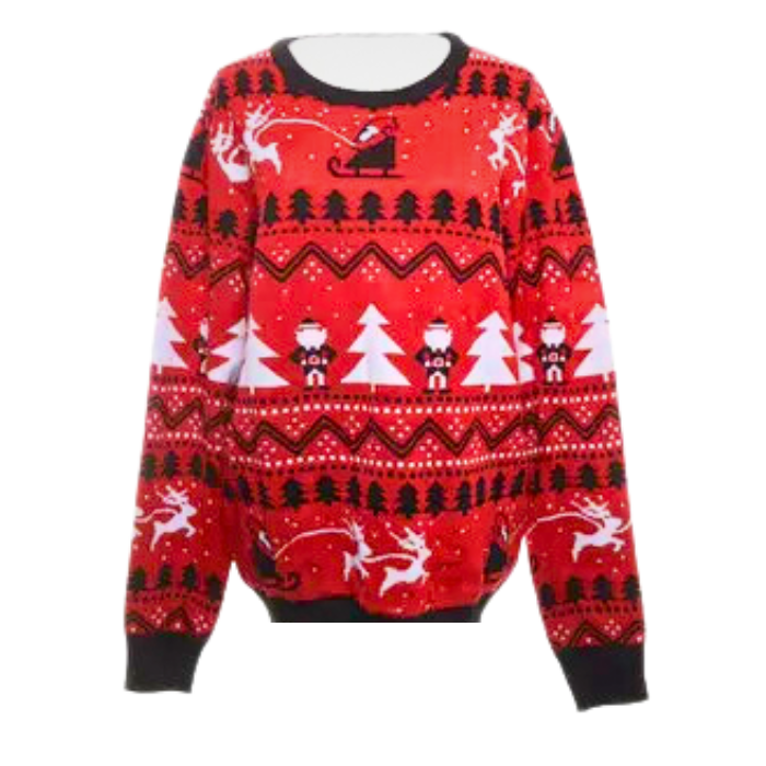 Julesweater raud stil 