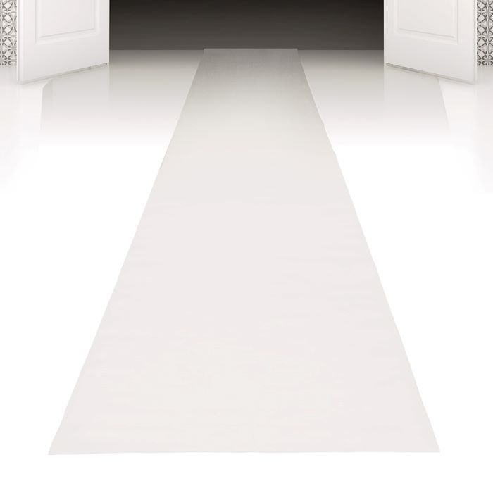 Kvitt løberteppe - 450x60 cm