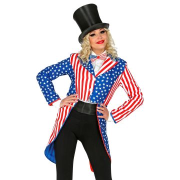 USA-jakke til damer med stjerner og striper