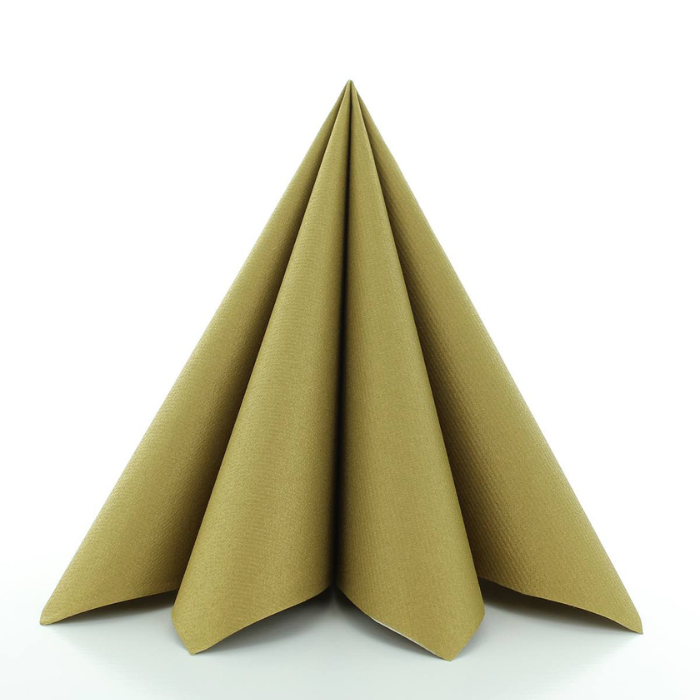Luksus servietter gull 12x - 40x40 cm