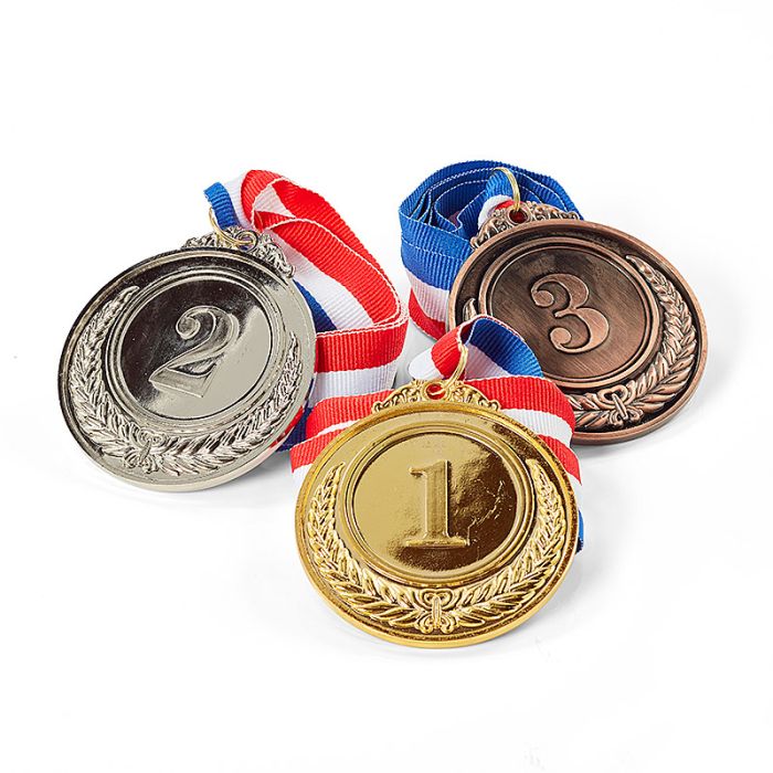 Medaljar gull, sølv og bronse 3x