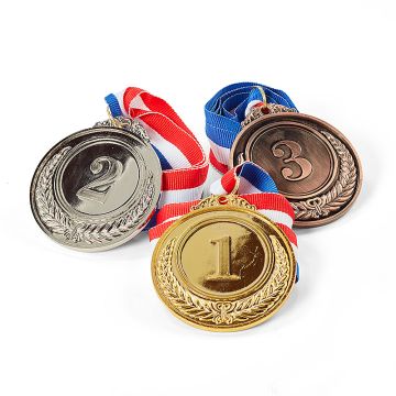 Medaljar gull, sølv og bronse 3x