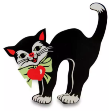 Pappkattar til fastelavn 5x - 15 cm