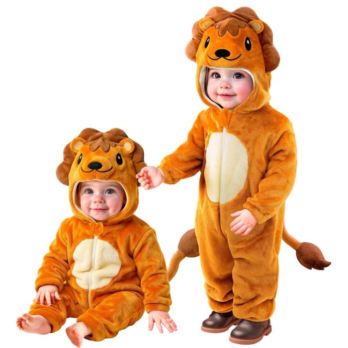 Løvekostyme for baby i brun