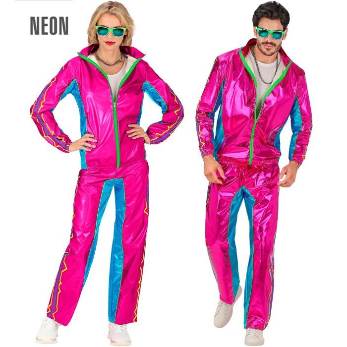 Rosa retro disco treningsdrakt - 2 delar