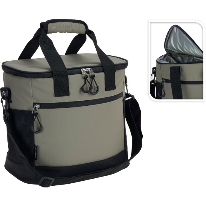 Kjøleveske 18 liter lys beige med nettlommer
