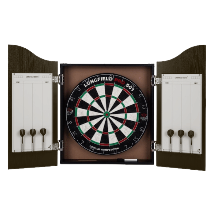 Dartskap inkl. dartskive, 6 piler og poengtavle