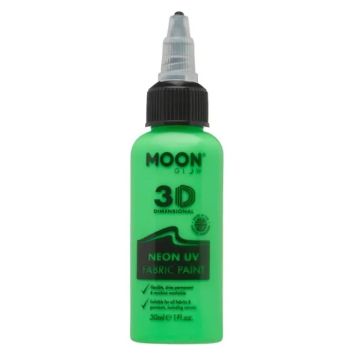 Neon UV Tekstilfarge Grønn 30 ml Moon Creations
