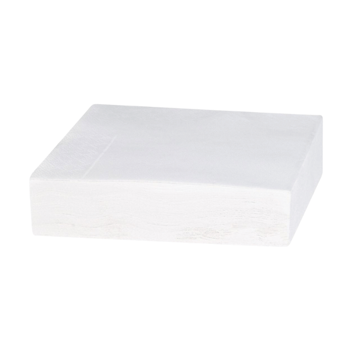 33x33 cm servietter 50x hvite 2-lags