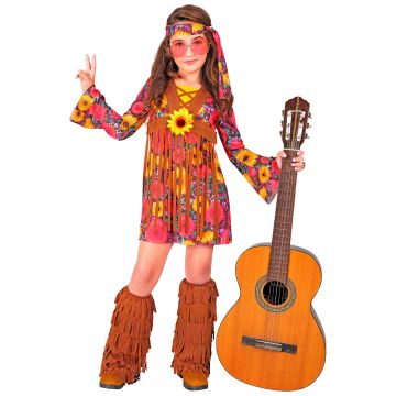 Fargerikt hippiekostyme for jenter